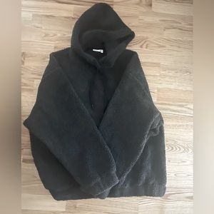Grey oversized Hoodie in fleece